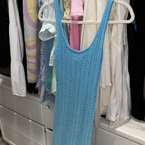 Lovers and Friends Katrina Mesh Maxi Dress in Blue Ombre size XS - Picture 9 of 10